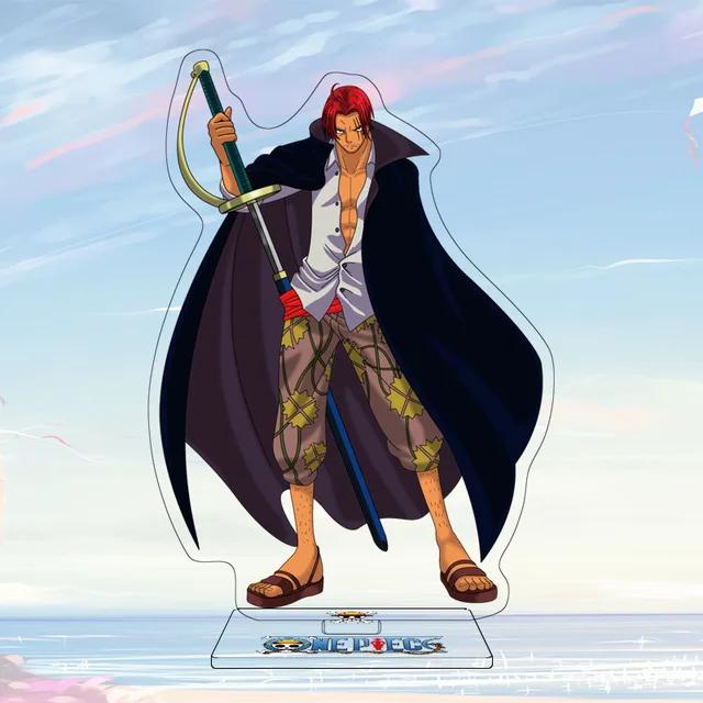 Anime One Piece Acrylic Standing Plate Desktop Red Hair Shanks ACE