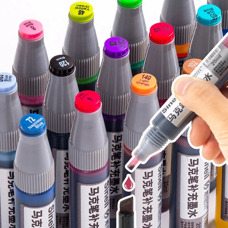 Mark Pen Replenishment Liquid Universal Touch Marker Pen Water Injection Liquid Alcohol Oily Ink Gray Series marker refilling liquid