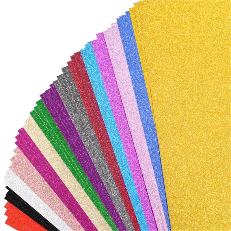 

45Sheets Glitter Cardstock Glitter Card Stock, Glitter Craft Paper 15 Color dropshipping