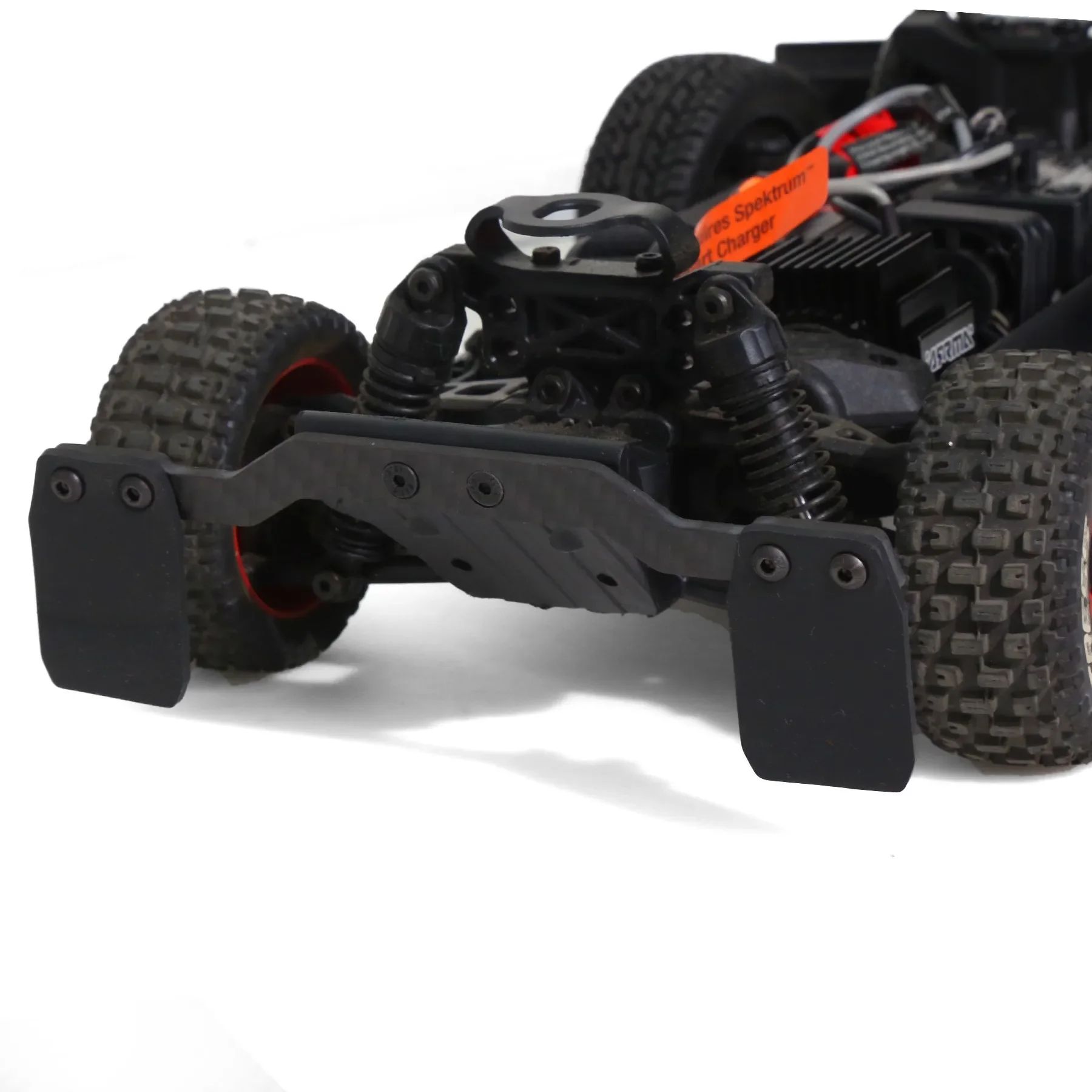 Staffa Parafango Posteriore In Fibra Di Carbonio Per ARRMA 1/14 Mini MOJAVE GROM - Ricambio Nero - 2