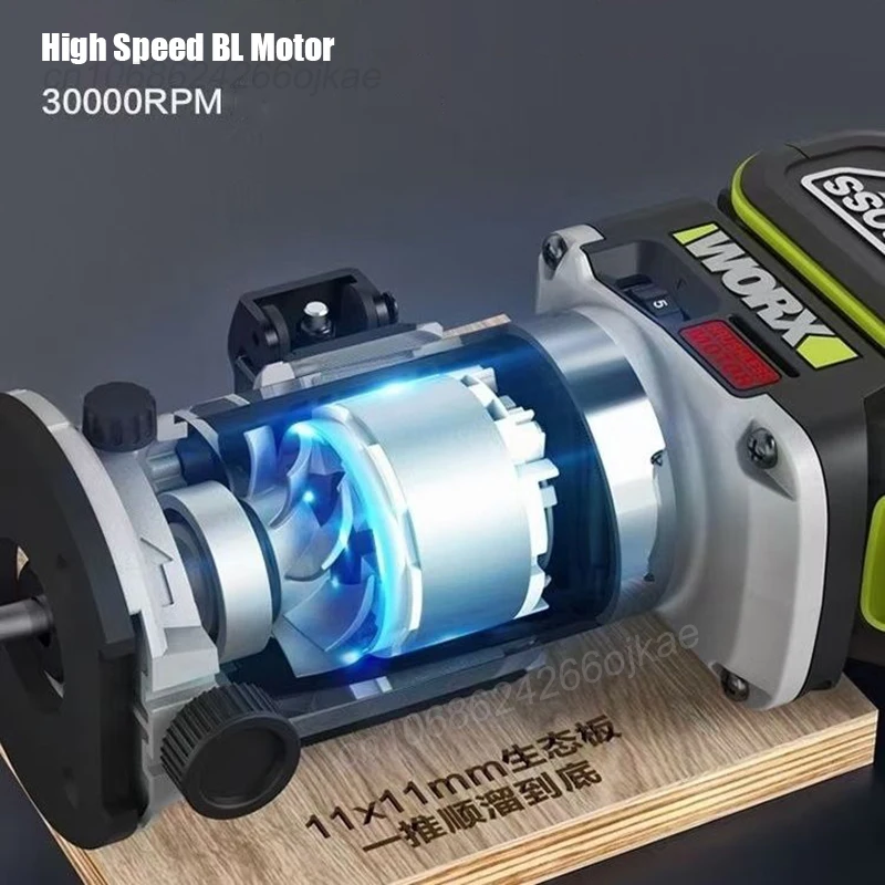 Worx 20v WU560 Wireless Electric Trimmer Brushless MAX 30000rpm Steady Speed Control Slow Start 5 Gear Share Green 5pin Battery