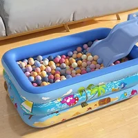 สระว่ายน้ำเป่าลม PVC อ่างอาบน้ำสำหรับเด็กสระว่ายน้ำหนาแบบรูปการ์ตูนสำหรับฤดูร้อนกลางแจ้งในร่ม 3