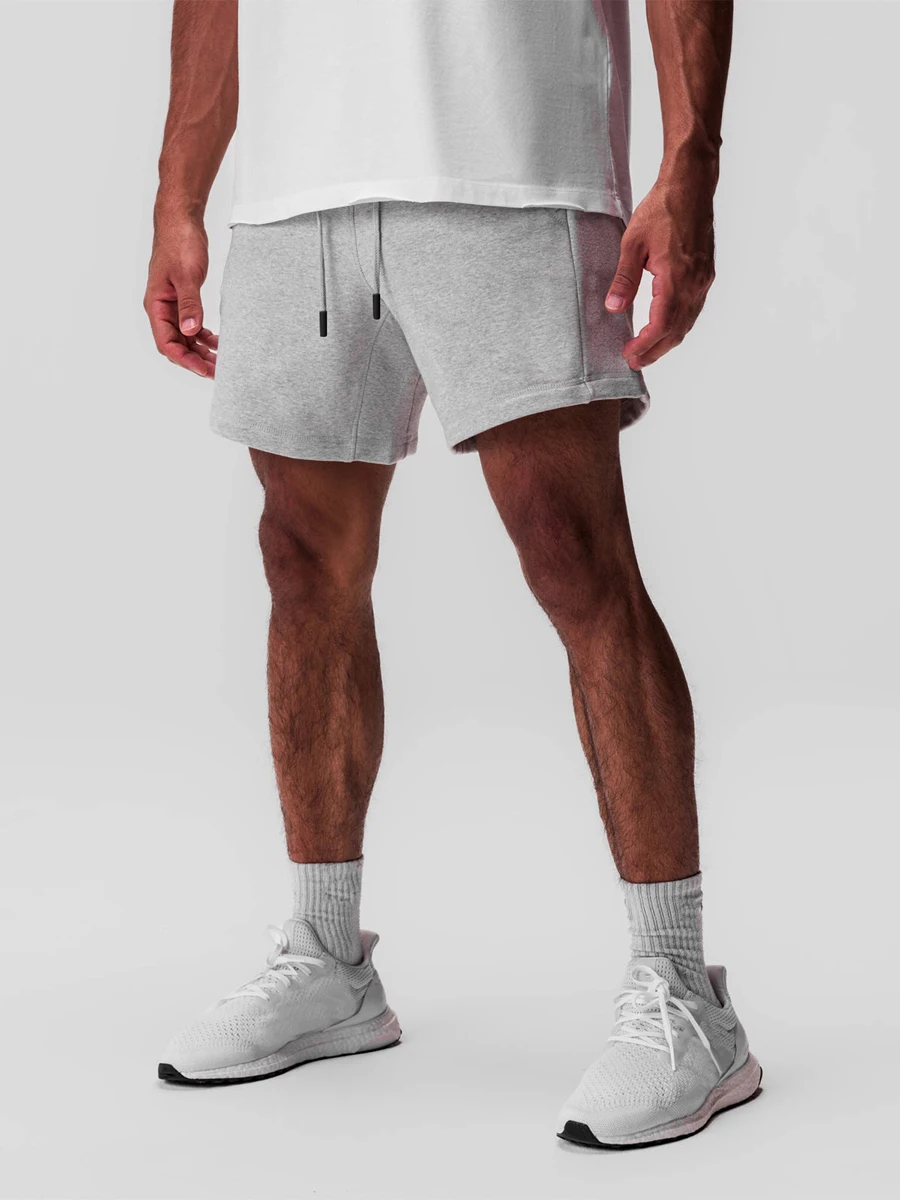 Men s Solid Color Elastic Waist Gym Shorts with Pockets for Running Training and Fitness - Athletic Activewear for Workouts