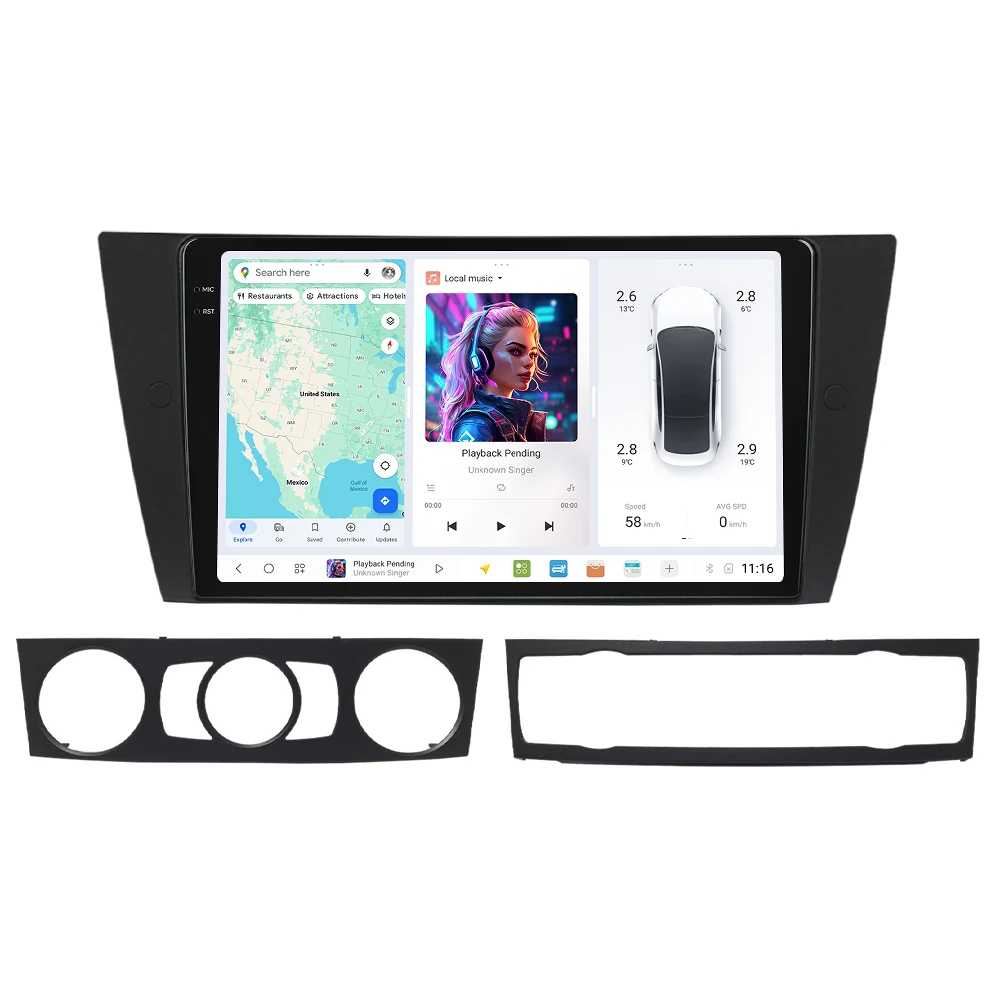 DUDUAUTO 2 Din Android Auto Radio Player Für BMW E90 E91 E92 E93 2005-2013 Auto GPS Navigation RDS DSP 4G BT CarPlay Autoradio – Detail 6