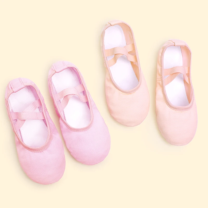 Girls Women  Ballet Slippers Ballet Dance Shoes Adult Gymnastics Training Shoes Canvas Soft Sole Ballet Shoes