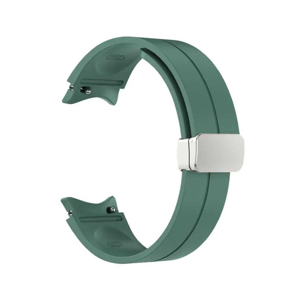 Silicone Magnetic Buckle Bracelet Watch Band in Black