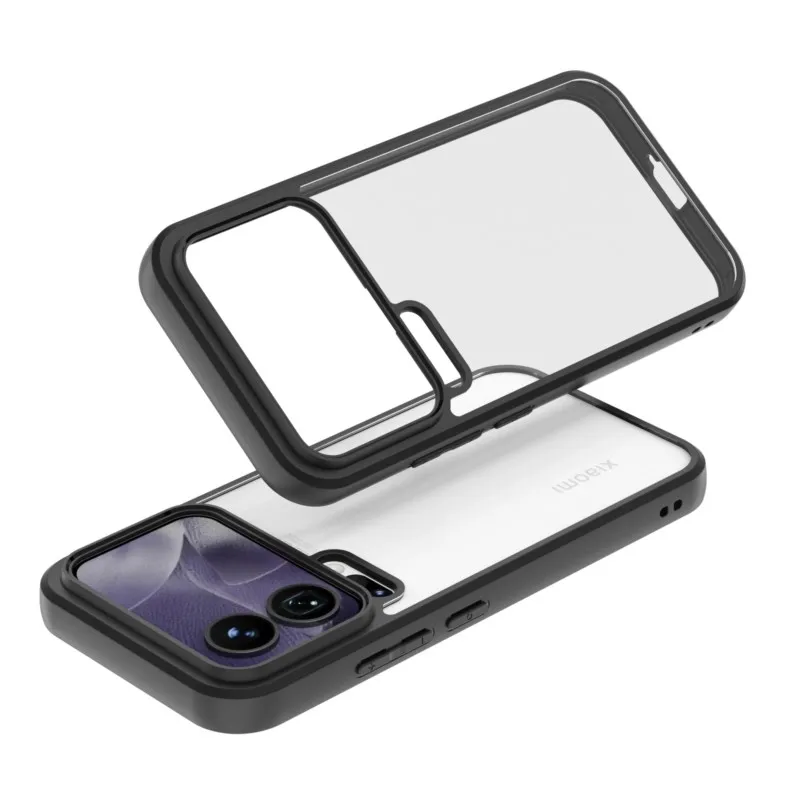 Transparent Black Frame Anti-Shockproof TPU Case