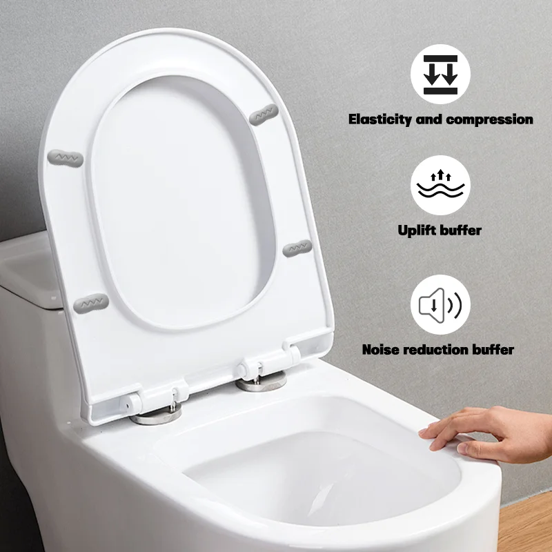 Toilet Seat Bumpers Toilet Seat Bumper Anti Slip Shockproof Toilet Lid Cushion Anti-collision Seat Cushion for Hotels and Public Places