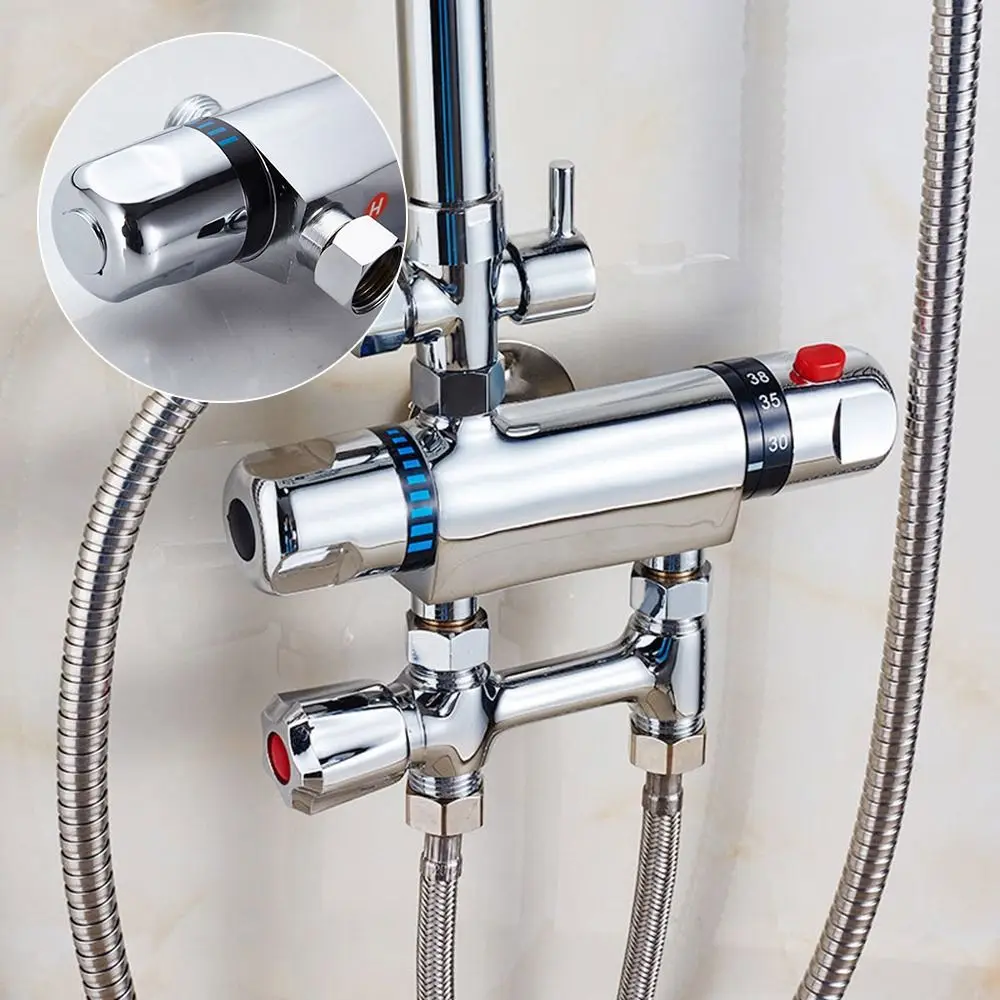 Thermostatic-1-2-Outlet-Home-Shower-Valve-Bathroom-Faucet-Valve-Tap ...