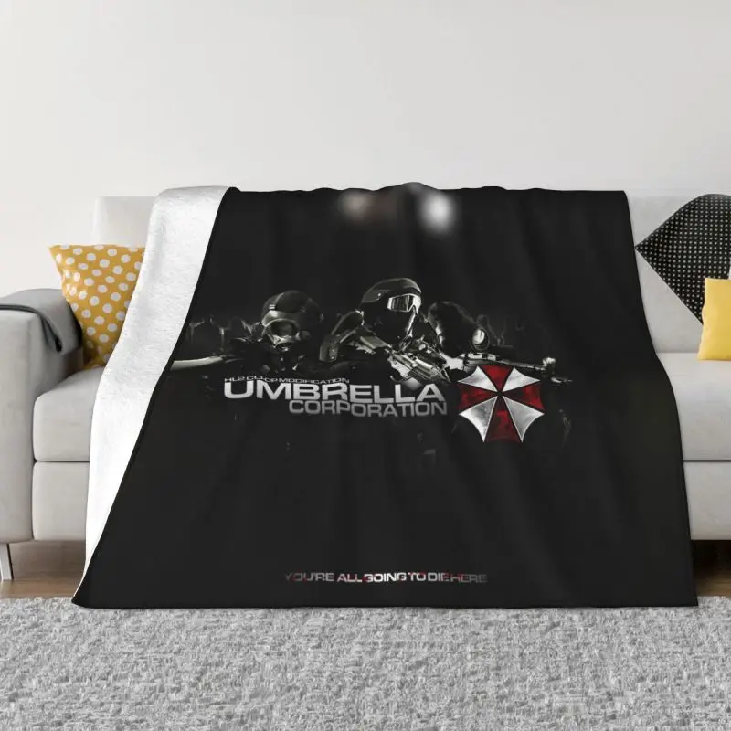 

Umbrella Corporation Blanket Warm Fleece Soft Flannel Video Game Cosplay Throw Blankets for Bed Couch Home Spring Autumn
