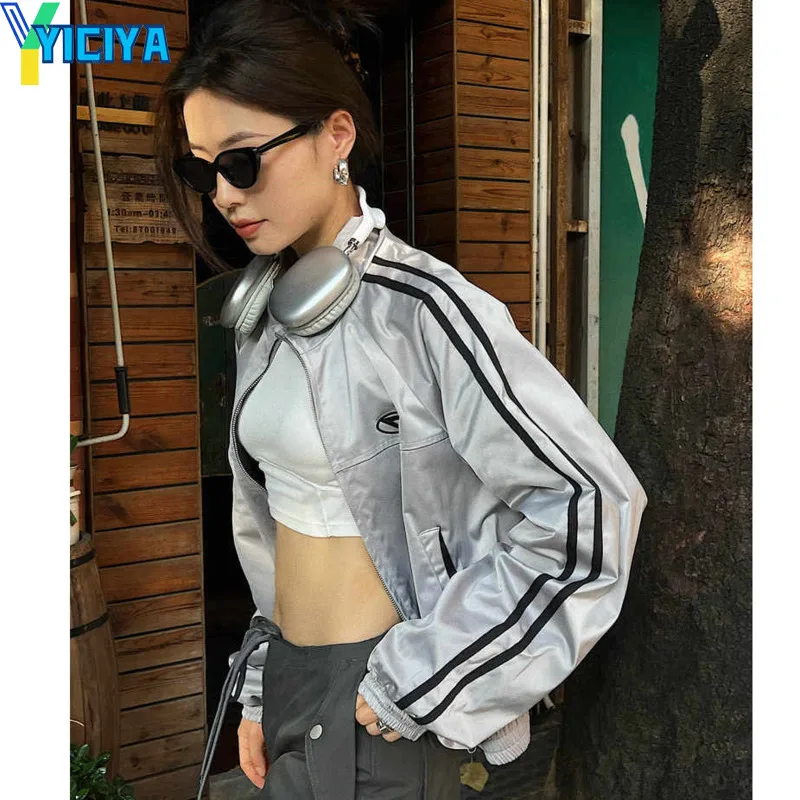 

YICIYA jacket bomber women varsity racing Jackets short vintage Female new outerwear American y2k korean baseball Jacket coats