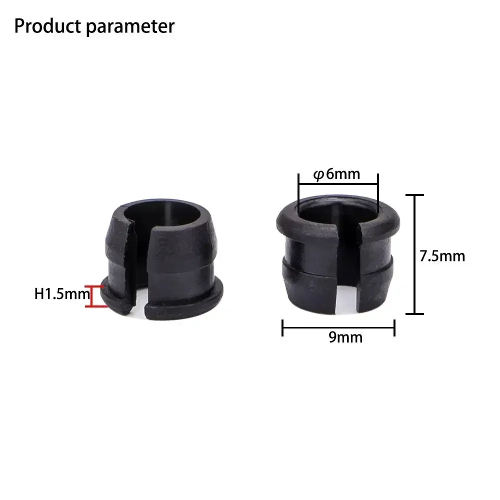 8-Piece Set: Schrader to Presta Valve Conversion Adapter with Rubber Plug