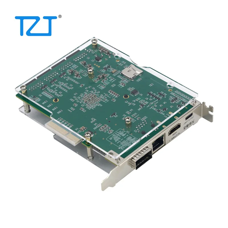 TZT HamGeek XCKU5P 개발 보드 FMC PCIe 3.0 FPGA용 HDMI 호환 100G 기가비트 이더넷