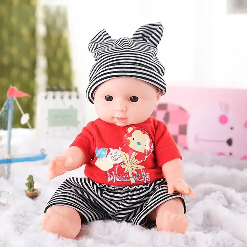 30cm Doll clothes coat Change a suit Reborn baby cartoon crystal super soft cloth doll set sweater doll accessories
