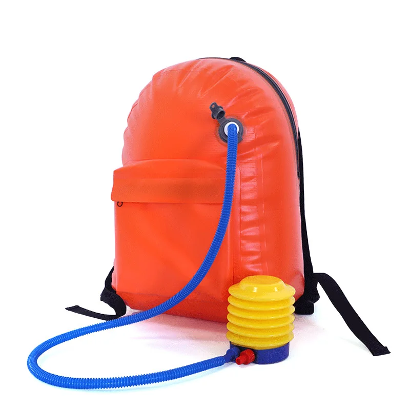 New Tarpaulin Emergency Lifesaving Floating air Dry Bag Waterproof Airtight Swimming Diving Inflatable Backpack Buoy