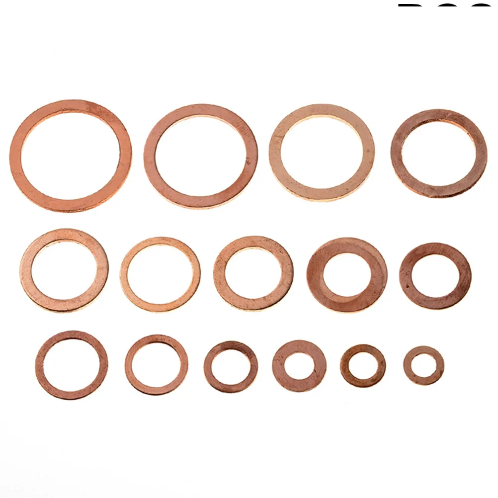 

1 Box of 150pcs Gaskets Assorted Oil Sealing Sump Plug Ring Flat Washer