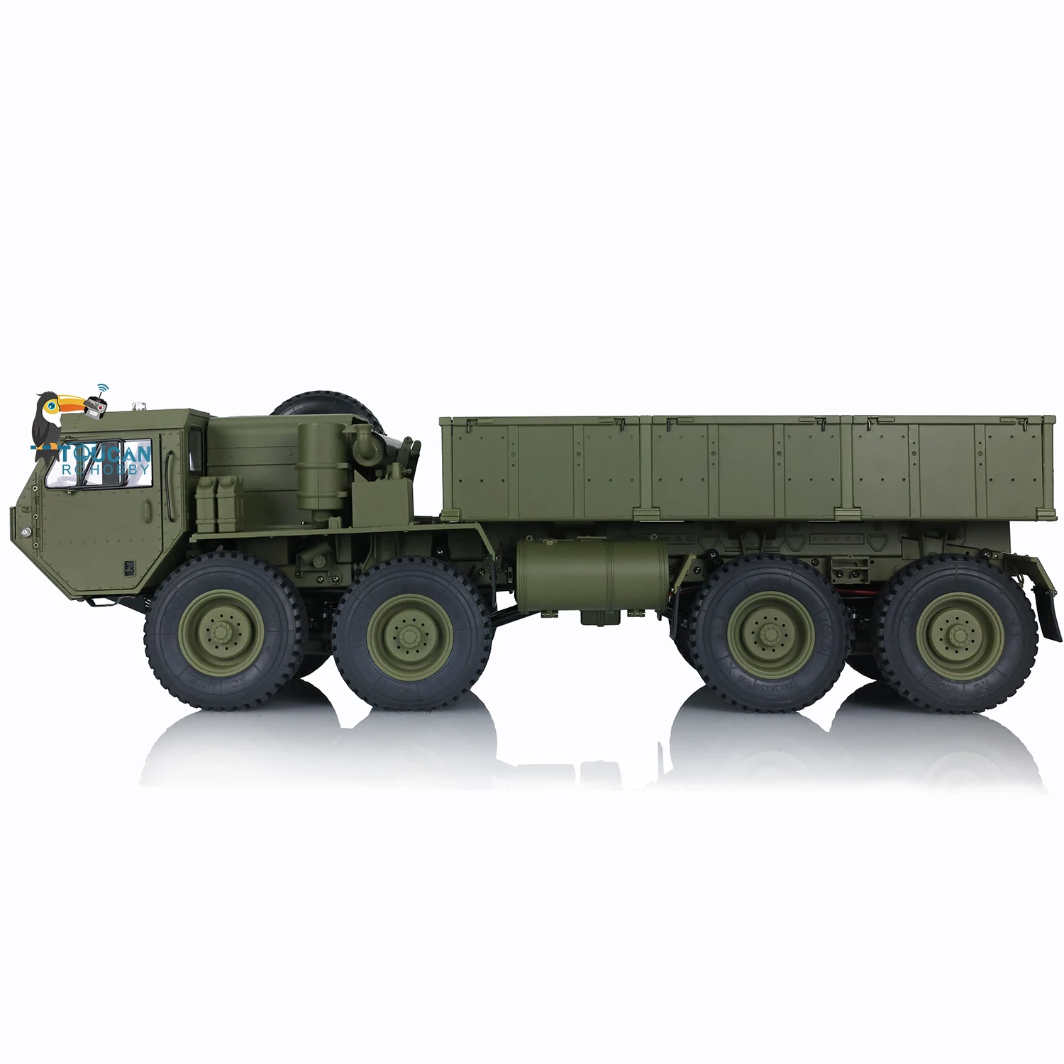 HG 8*8 Chasis 1/12 RC US Military Truck Metal Model 2.4G Radio Servo Motor P801 Gift Toys 5
