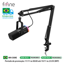 FIFINE Dynamic XLR Microphone Kit with Boom Arm for Mixer,Gaming USB Mic Set with RGB,Volume Control for PC PS5/4 AmpliGame AM8T - Trending Best High-Ticket Dropshipping Products Product August 2026