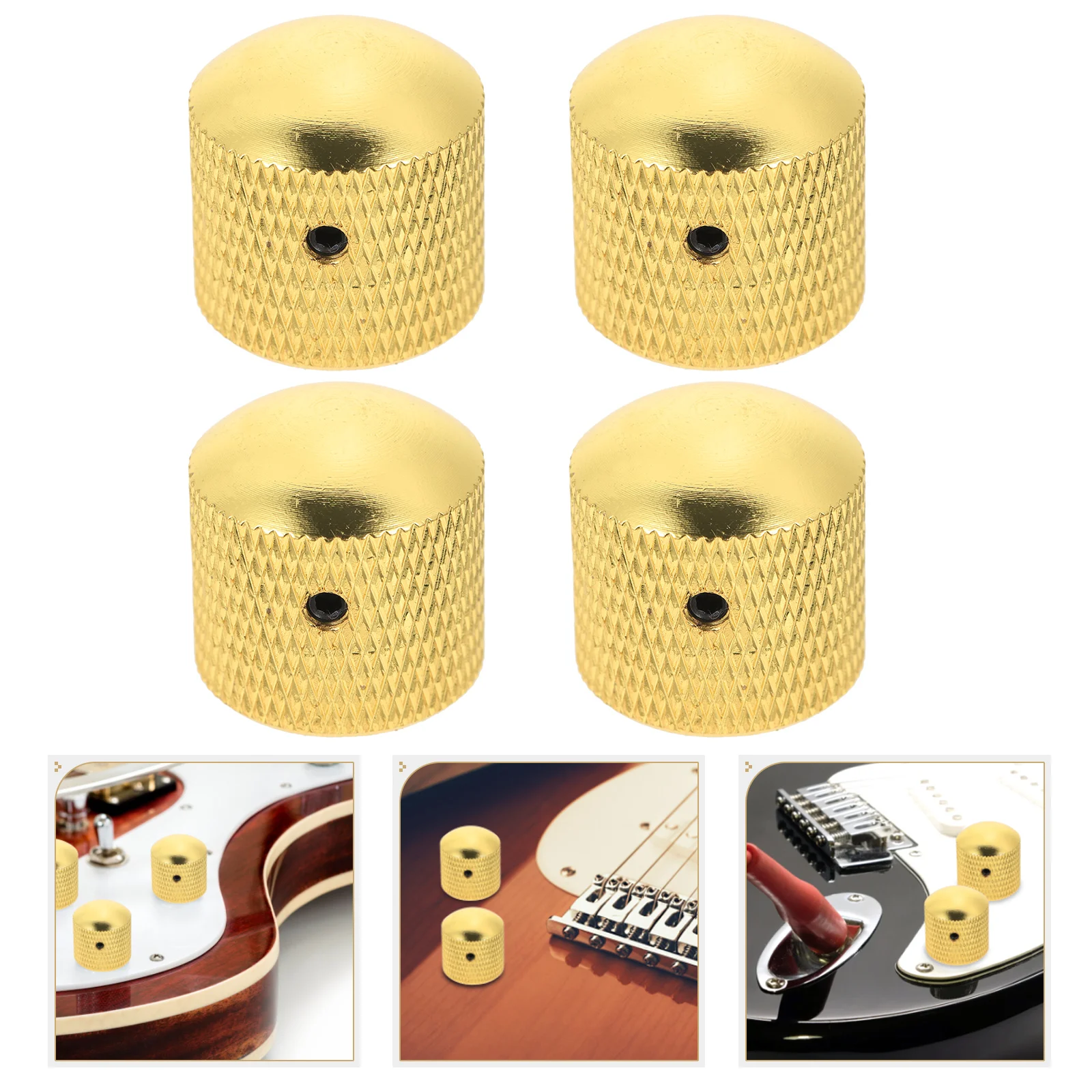 

4 Pcs Bass Bass Bass Guitarsss Knob Volume Caps Bass Major Control Accessory Button Knobs Potentiometer Replacement