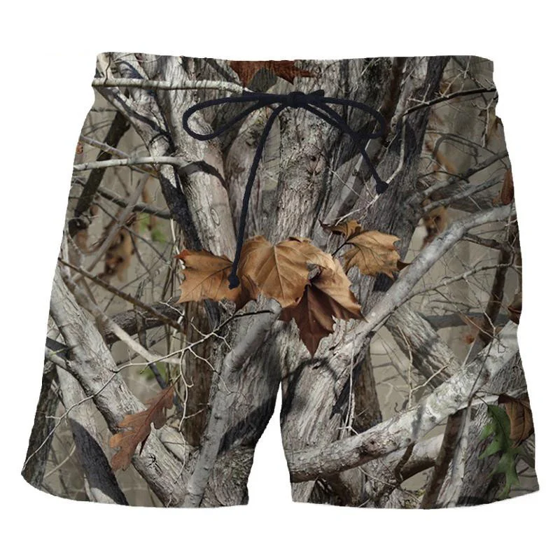 Camouflage Leaves Men's Beach man swimsuit Shorts 3d Printed Camo Fashion Board big size swimwear men swimming trunk swim wear 5