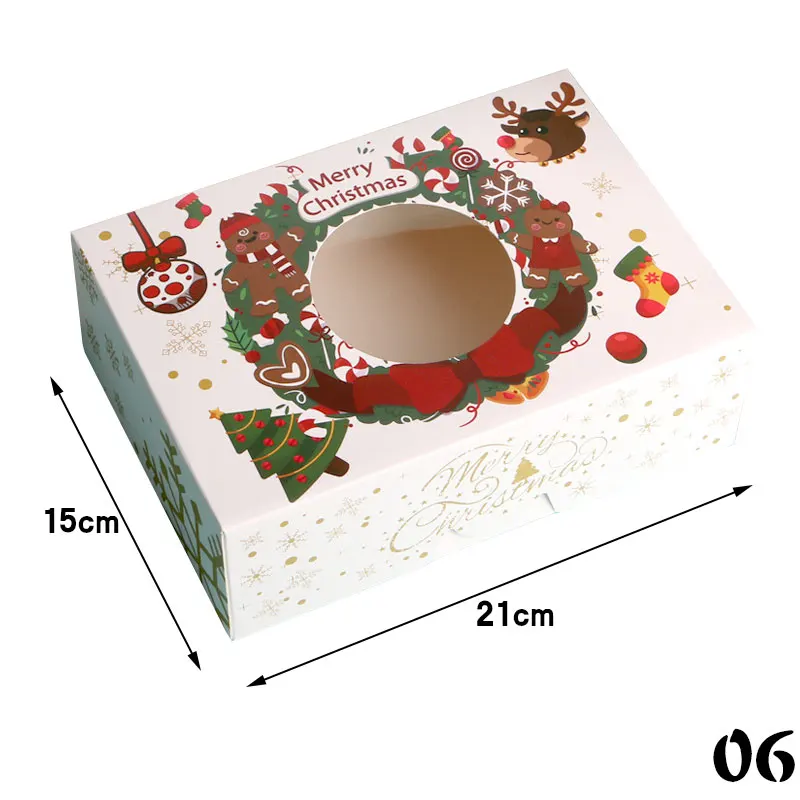 Amazon.com: CHOUNYEE 24 Pack 6X6X3 Christmas Cookie Boxes for Gift Giving  Gold Foil Star White Bakery Boxes with Window 6 Inch Small Treat Boxes for  Mini Cake Pastry Dessert Cupcakes Candy Donut