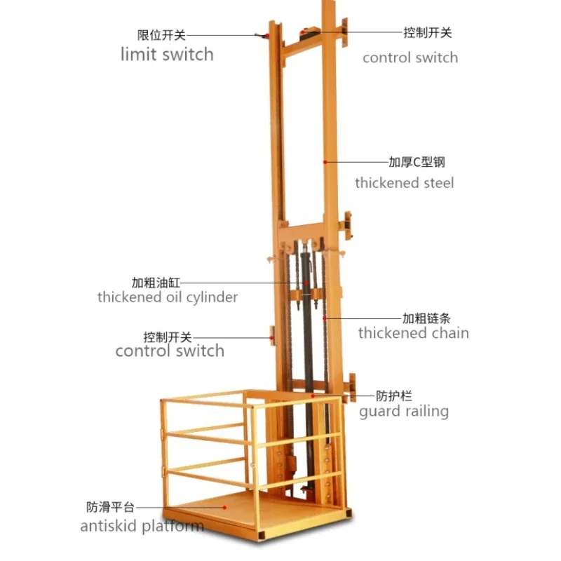 

Wheelchair Lift Elevator Hydraulic Cargo Lift Tables High Quality Cargo Lifts Elevator Electric Lifting Platform for Warehouse