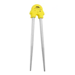 Cartoon Beginner - Friendly Reusable Children's Chopsticks (Yellow)