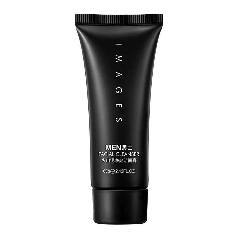 Men Face Deep Cleansing Volcanic Mud Cleanser Refreshing Mild Moisturizing Oil Control Tightening Skin Care