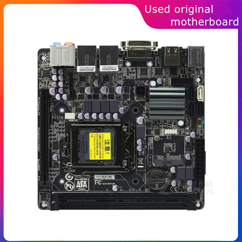 Per Intel B75 Ga-B75N B75N Usato Lga 1155 Mini Itx Computer Usb3.0 Sata3 Scheda Madre Ddr3 32G Scheda Madre Desktop