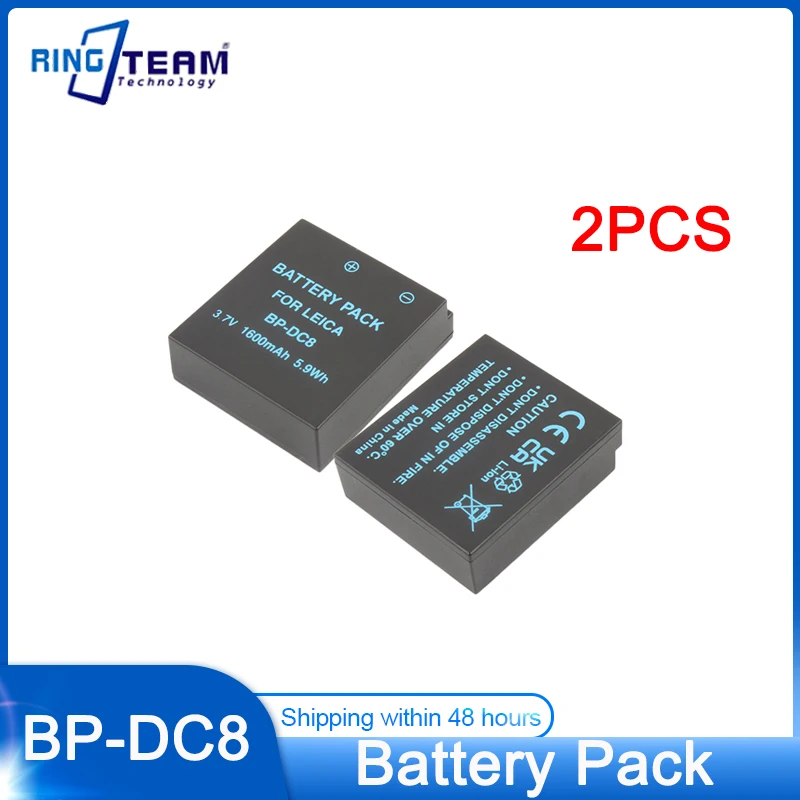 2 Pz Bp-Dc8 Bp-Dc8-E Batteria Per Fotocamera Leica X1 X2 X(Typ113)X-U(Typ113)X-E(Typ102)X Vario(Typ107)