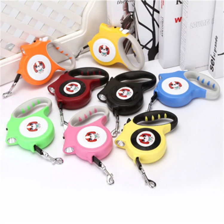 Retractable Dog Leash with One-Button Lock and Comfort Grip Handle