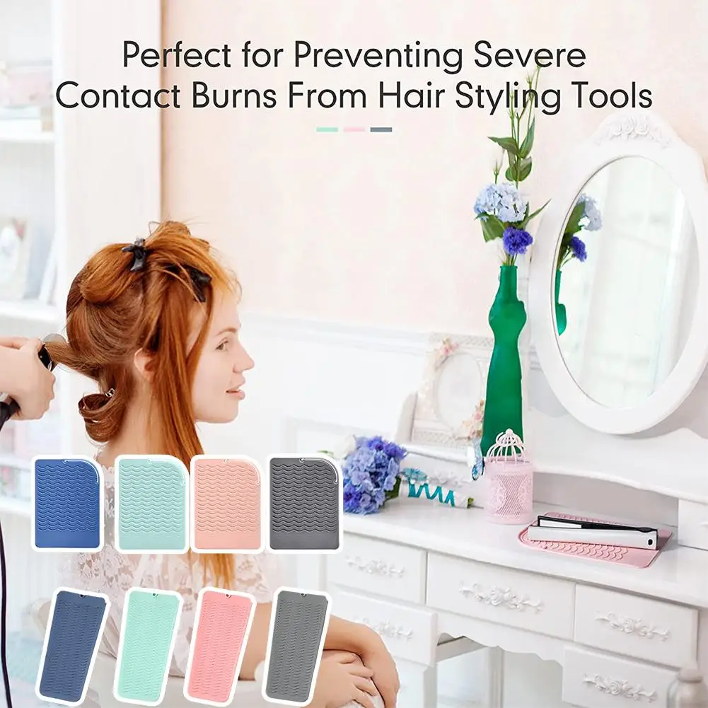 

Silicone Hair Curling Wand Cover Hair Straightener Iron Mat Heat Pouch Bag Storage Hairdressing Insulation Curling Resistan S9X5