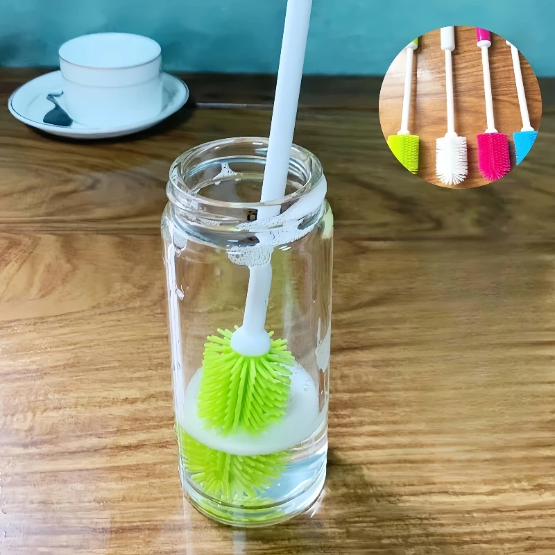 Long Handle Bottle Cleaning Brush with Non-Slip Grip | Durable Plastic