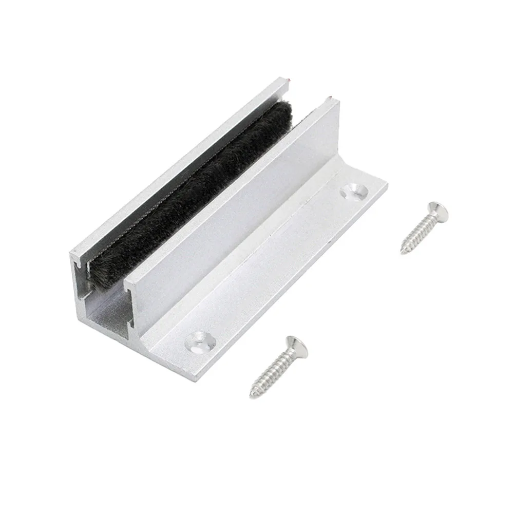 Glass Sliding Door Floor Rails Sliding Door System Rails With Plush Lining Zinc Alloy Floor Guide Is Designed Hardware Parts