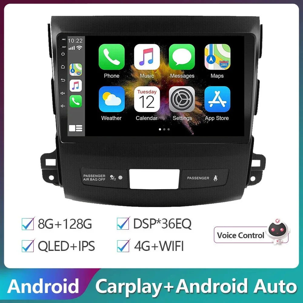 

2 Din Android 13 Car Radio Multimedia Player For Mitsubishi Outlander 2005-2012 Peugeot 4007 Citroen C-Crosser Carplay Gps DSP