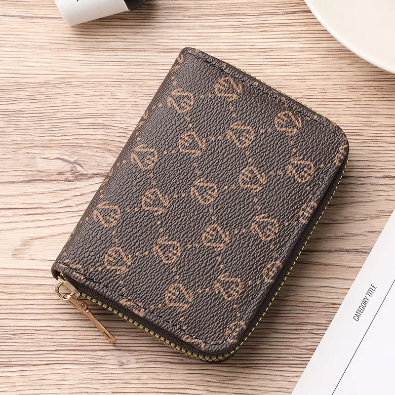 Women's Elegant High-Grade Small Card Holder Wallet with Multiple Card Slots Large Capacity for Driving License