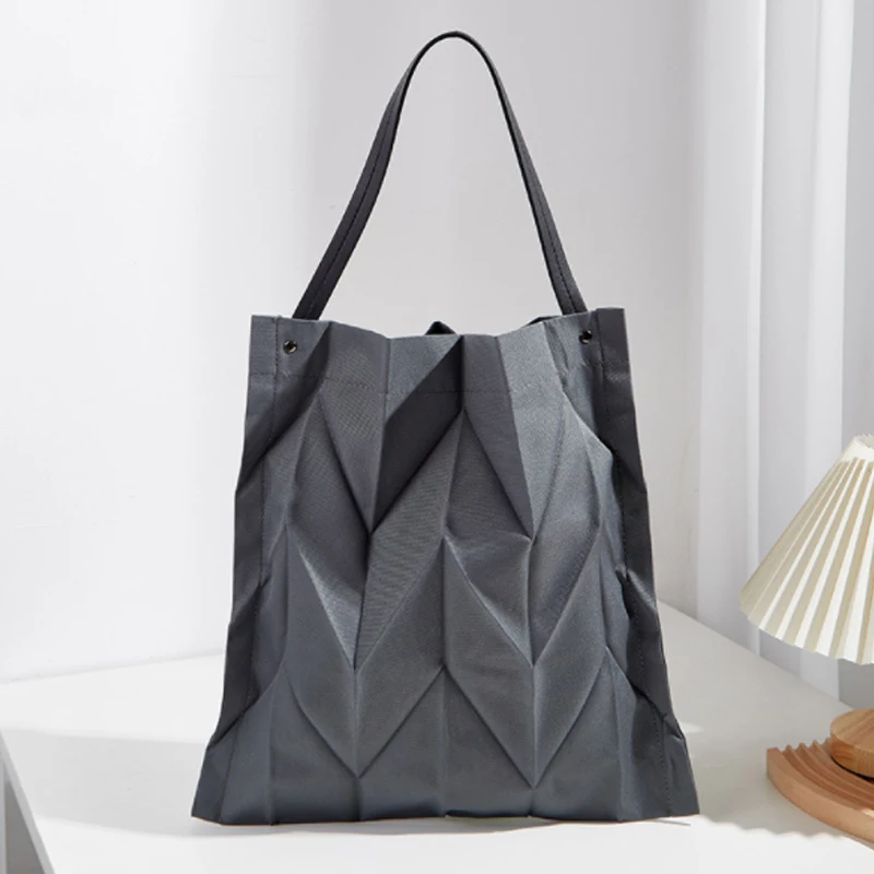 

Простая дизайнерская Складная женская сумка через плечо, складная женская сумка-ведро