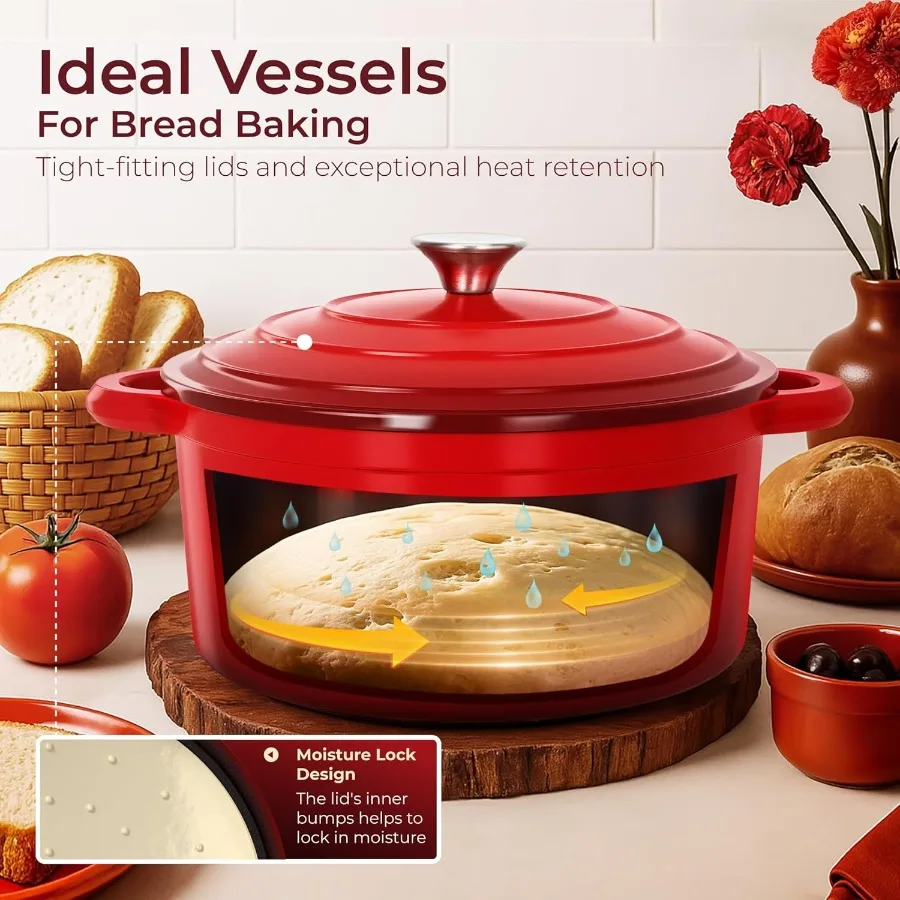 7‑Piece Enameled Cast Iron Cookware Set – Nonstick & Induction Ready 3