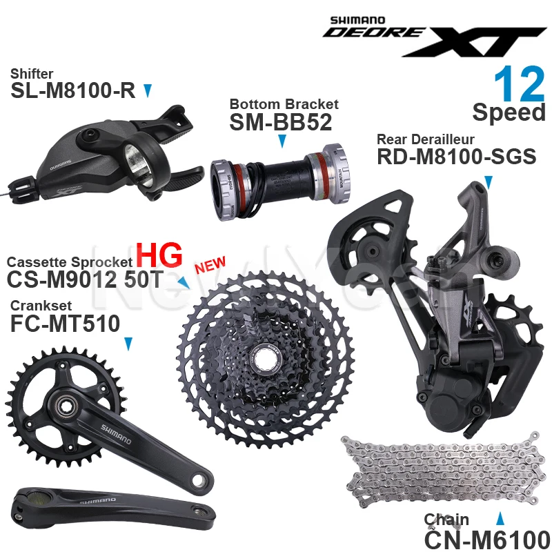 シマノ　XT M8000 シフター、ディレイラーセット　＋SLXスプロケット Sb4bdc7ccfea340e08c04612ccbb34