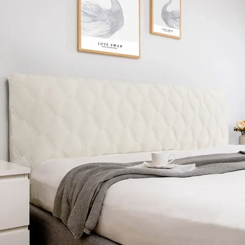 Luxury Velvet Quilted Headboard Cover - Super Soft & Smooth Dust Protector