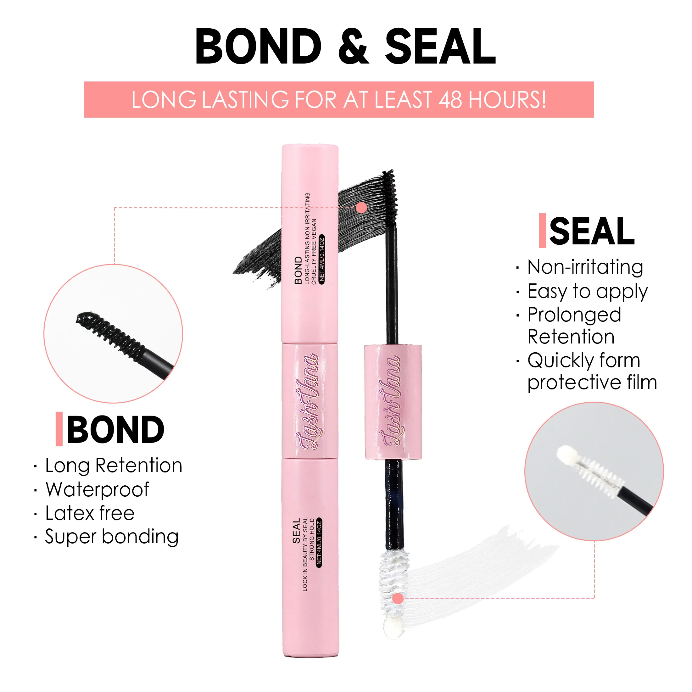 Fake Eyelashes Lash Extension Kit Eyelash Set 30D40D Individual Lashes Kit Natural Long DIY Cluster Eyelashes with Lash Bond and Seal Extension Kit Makeup Tools Faux Cils