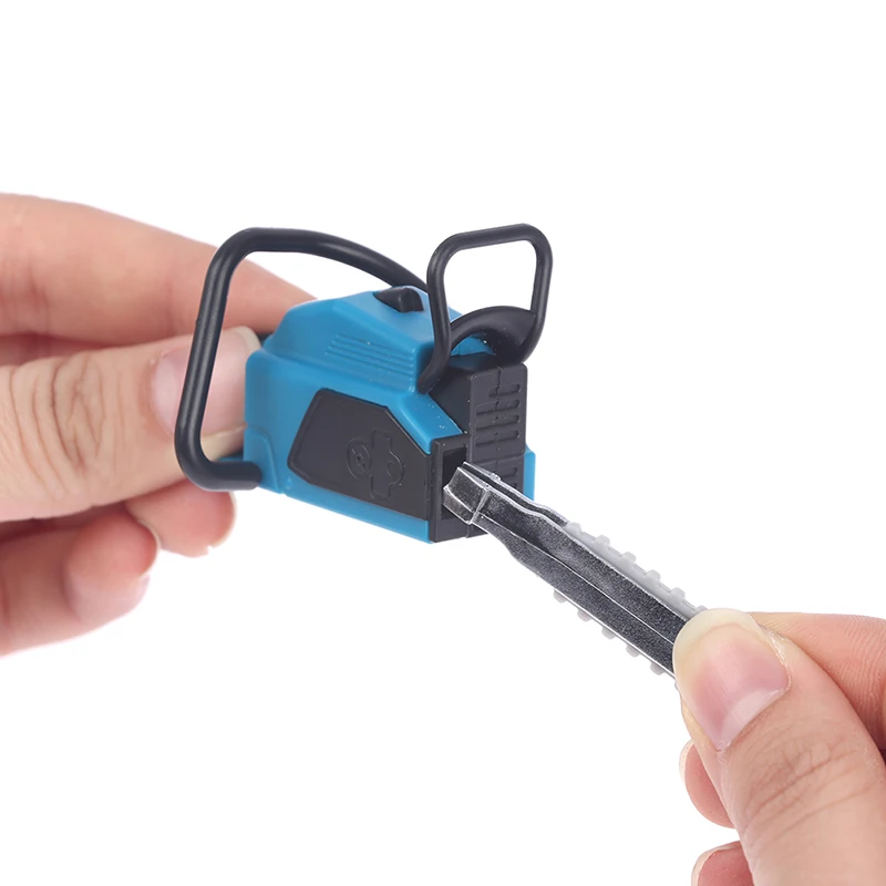 1Pc Simulation Repair Tool Saw 1:12 Dolls Houses Miniature Chain Saw Lawn Mower Garden Decor Furniture Accessories Collection