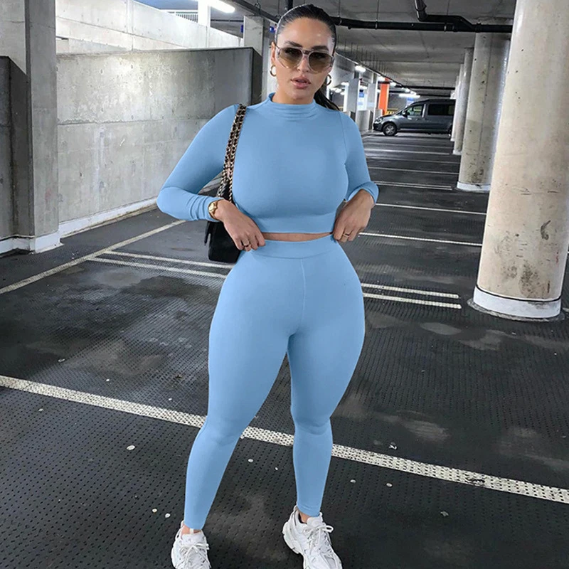 2026 Frühling und Herbst Neues Damen-Freizeitset für den Außenhandel Zweiteiliges Slim-Fit Langarm-Sportset – Detail 6
