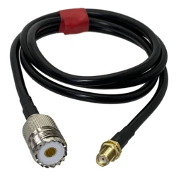 UHF to SMA Bulkhead RF Jumper Cable - RG58, 4 Inch to 10 Feet (10FT (3M))