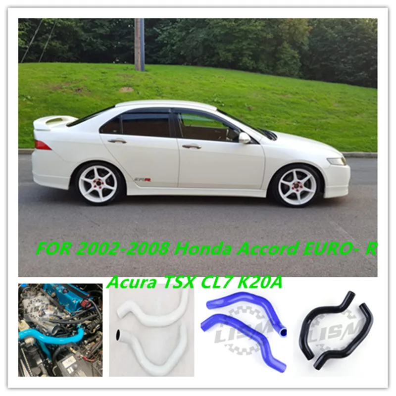 Tubo Flessibile Del Radiatore Del Silicone 2Pcs Per I Ricambi Auto Di Ricambio 2002-2008 Honda Accord Euro- R Acura Tsx Cl7 K20A 2003 2004 2005 2006