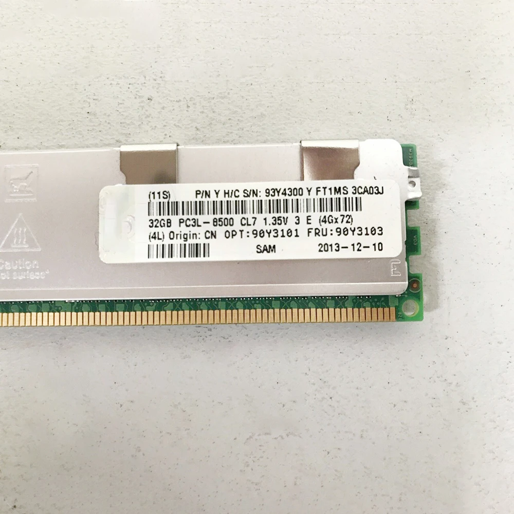

Для IBM RAM X3850 X5 7143 X3650 M3 90Y3101 90Y3103 32 Гб 8500R DDR3 1066 Серверная память высокого качества Быстрая доставка