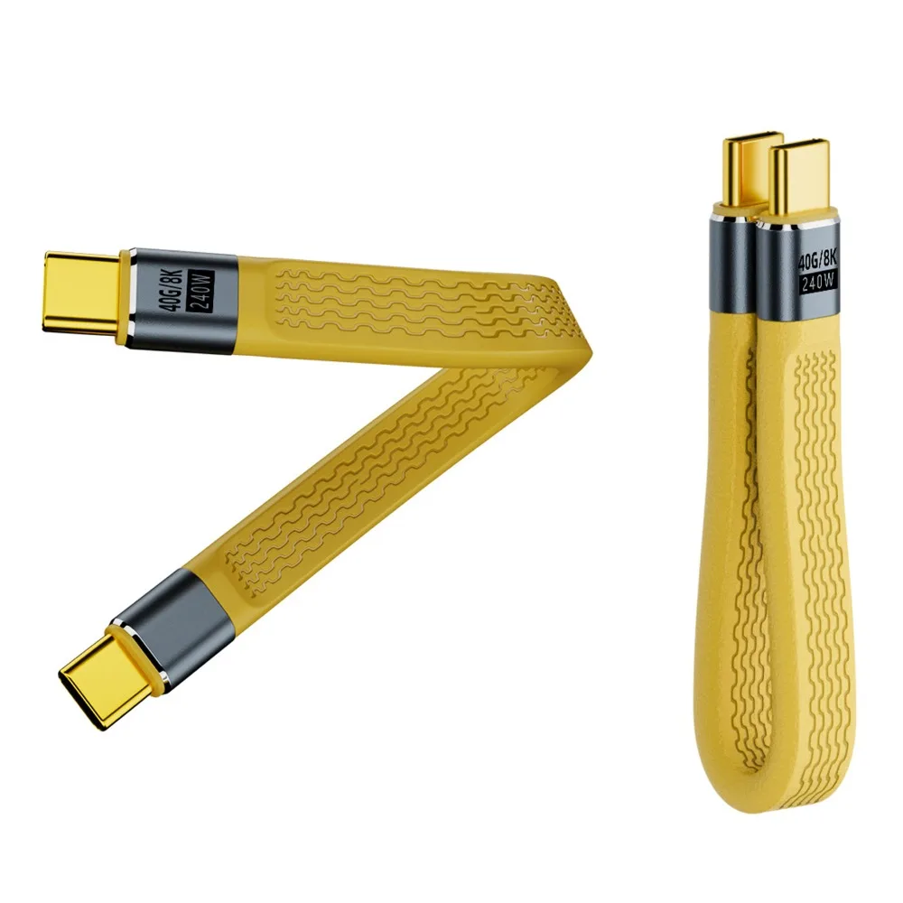 High-Speed USB4 Type-C PD Cable - 240W Power, 40Gbps Data Transfer, 8K Video Support, E-marker Technology, Premium Flexibility