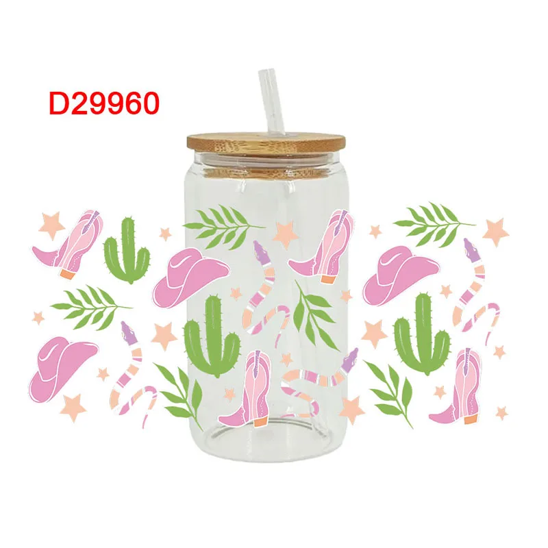 UV DTF Transfer Sticker Cow For The 16oz Libbey Glasses Wraps Bottles Cup Can DIY Waterproof Decals D27760