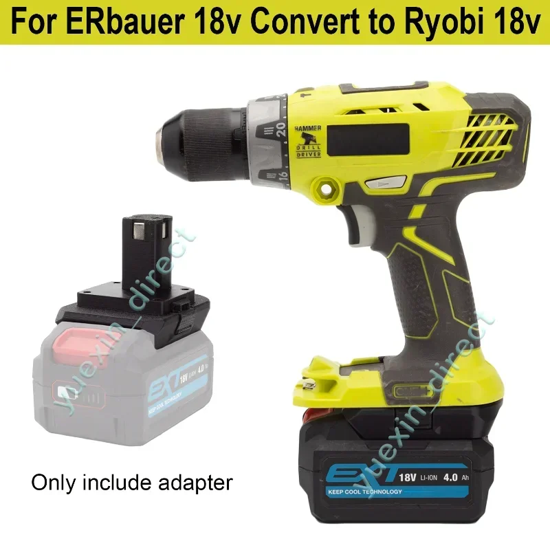 Adapter For ERbauer 18V Lithium-ion Battery Convert To Ryobi ONE+ 18V Cordless Power Tools Converter adapter for kobalt 24v lithium ion battery convert to dewalt 20v cordless tools converter not include tools and battery