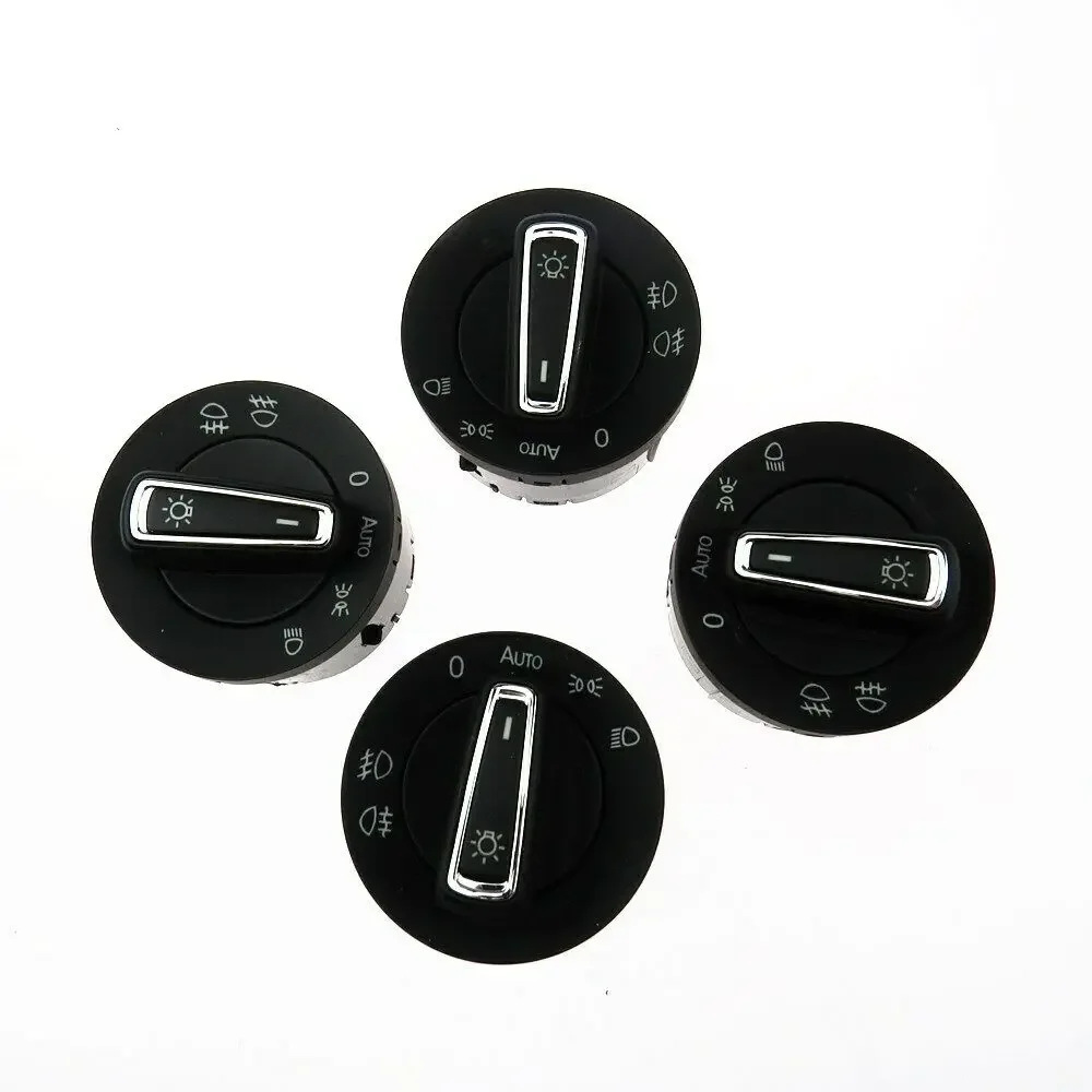 

4 Pcs European Euro Auto Chrome Head Light Switch New for VW Golf mk7 Golf VII 7 5GG 941 431D 5GG941431D 5GG 941 431 D